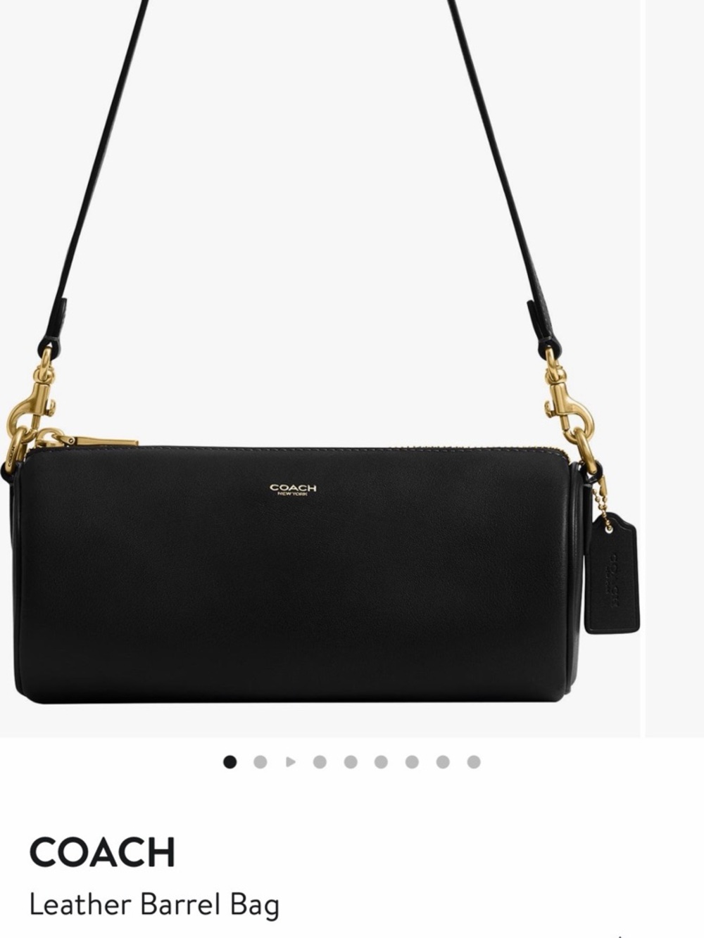 Coach Leather Barrel Bag